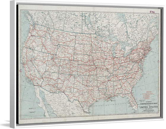 "Hammond's comprehensive map of the United States with portions of Canada and Mexico", C.S. Hammond & Company