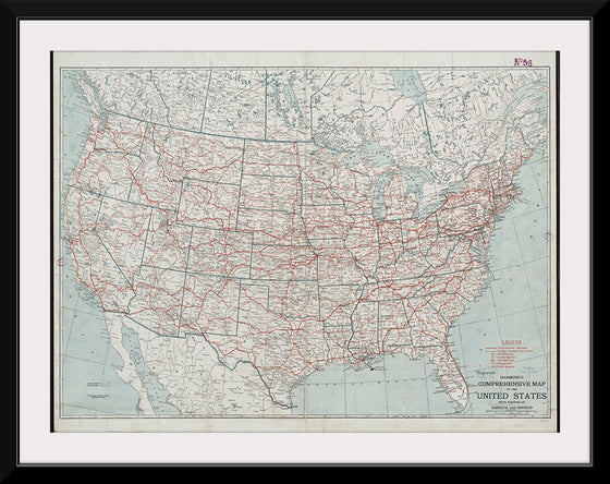 "Hammond's comprehensive map of the United States with portions of Canada and Mexico", C.S. Hammond & Company