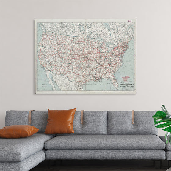 "Hammond's comprehensive map of the United States with portions of Canada and Mexico", C.S. Hammond & Company