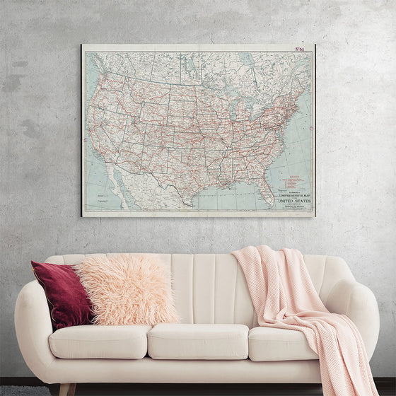 "Hammond's comprehensive map of the United States with portions of Canada and Mexico", C.S. Hammond & Company