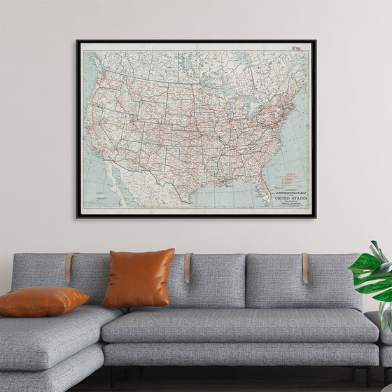 "Hammond's comprehensive map of the United States with portions of Canada and Mexico", C.S. Hammond & Company