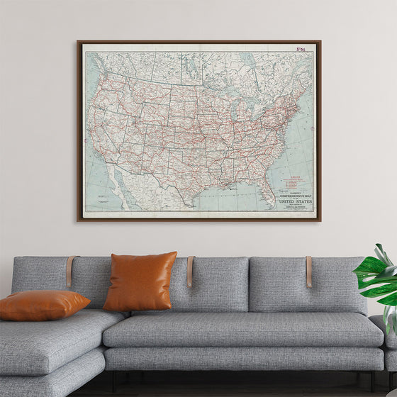 "Hammond's comprehensive map of the United States with portions of Canada and Mexico", C.S. Hammond & Company