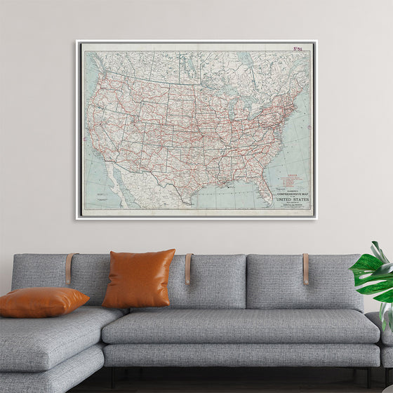 "Hammond's comprehensive map of the United States with portions of Canada and Mexico", C.S. Hammond & Company