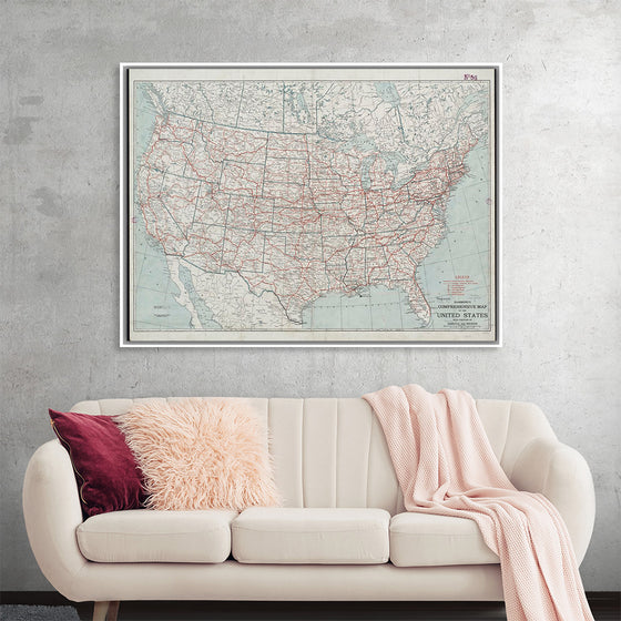 "Hammond's comprehensive map of the United States with portions of Canada and Mexico", C.S. Hammond & Company
