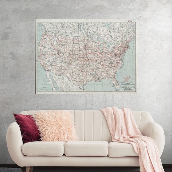 "Hammond's comprehensive map of the United States with portions of Canada and Mexico", C.S. Hammond & Company