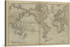 Step into a world of discovery with this exquisite print of an antique world map crafted by Rand, McNally & Co. This masterpiece captures the intricate details and timeless beauty of our planet as understood in a bygone era. Each country, ocean, and sea is rendered with meticulous care, inviting viewers to embark on their own journey of exploration from the comfort of their home.