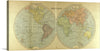 Embark on a journey of discovery with this exquisite print of an antique world map. Rendered in meticulous detail and vibrant colors, this map offers a rich tapestry of geography and history that will captivate any observer. The dual hemispheres layout against a soft, aged backdrop evokes the grandeur of bygone eras, inviting exploration and wonder. 