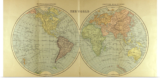 "Map of the World (1894)" Dodd, Mead and Company