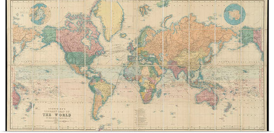 "Stanford's Library Map of the World on Mercator's Projection"