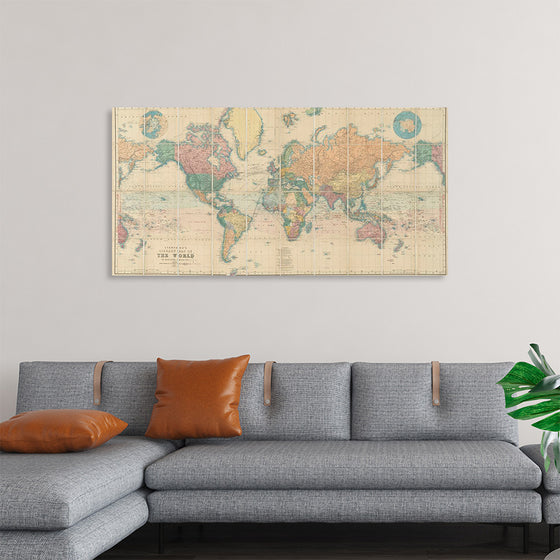 "Stanford's Library Map of the World on Mercator's Projection"