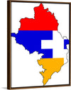 "Flag-map of Artsakh", Apmahnto