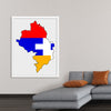 "Flag-map of Artsakh", Apmahnto