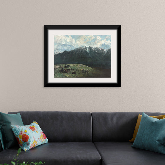 "Panoramic View of the Alps, Les Dents du Midi", Gustave Courbet