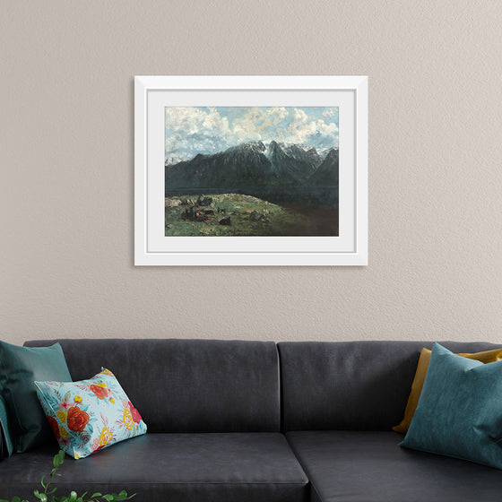 "Panoramic View of the Alps, Les Dents du Midi", Gustave Courbet