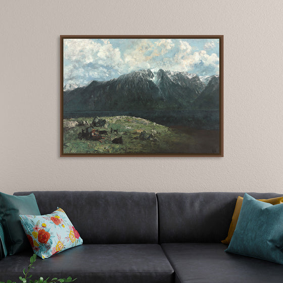 "Panoramic View of the Alps, Les Dents du Midi", Gustave Courbet