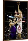 "Yao Ming shooting over Brad Miller"