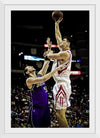 "Yao Ming shooting over Brad Miller"