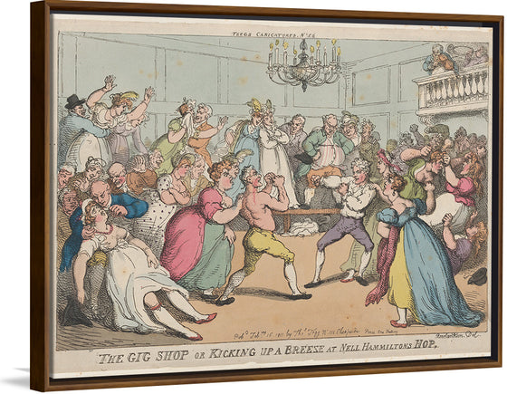 "The Gig Shop or Kicking Up a Breeze at Nell Hammiltons Hop", Thomas Rowlandson