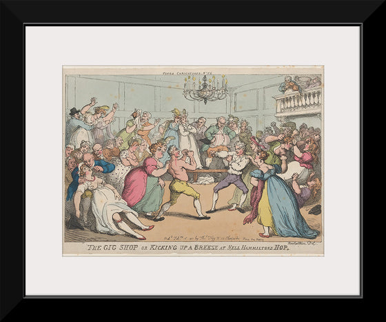 "The Gig Shop or Kicking Up a Breeze at Nell Hammiltons Hop", Thomas Rowlandson