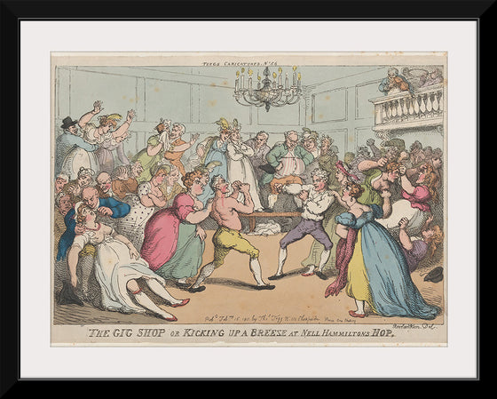 "The Gig Shop or Kicking Up a Breeze at Nell Hammiltons Hop", Thomas Rowlandson