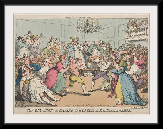 "The Gig Shop or Kicking Up a Breeze at Nell Hammiltons Hop", Thomas Rowlandson