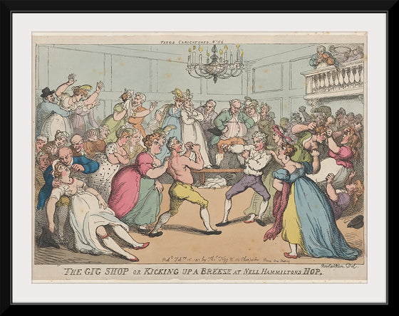 "The Gig Shop or Kicking Up a Breeze at Nell Hammiltons Hop", Thomas Rowlandson