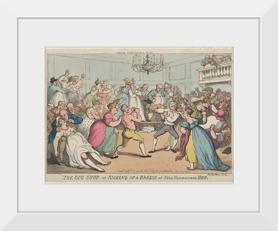 "The Gig Shop or Kicking Up a Breeze at Nell Hammiltons Hop", Thomas Rowlandson