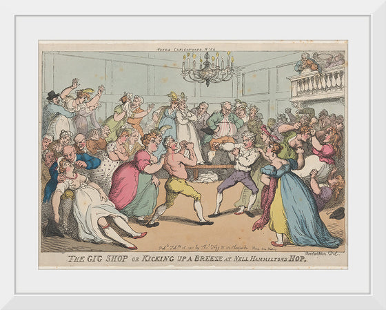 "The Gig Shop or Kicking Up a Breeze at Nell Hammiltons Hop", Thomas Rowlandson