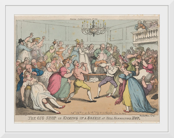 "The Gig Shop or Kicking Up a Breeze at Nell Hammiltons Hop", Thomas Rowlandson