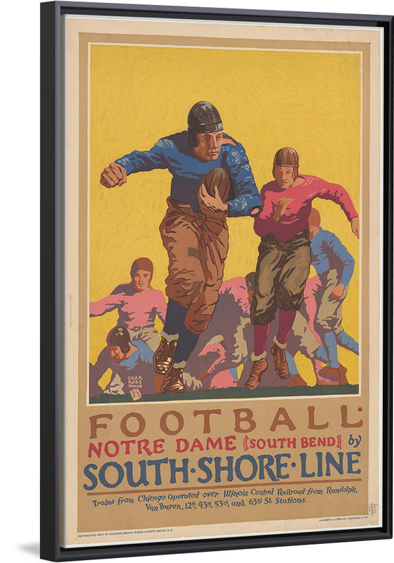 "Football Notre Dame (South Bend) by South Shore Line"