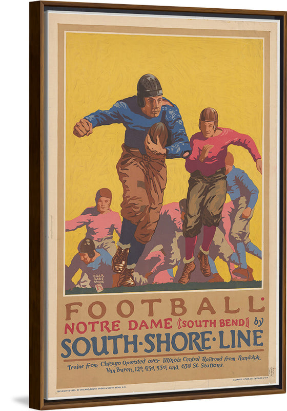 "Football Notre Dame (South Bend) by South Shore Line"