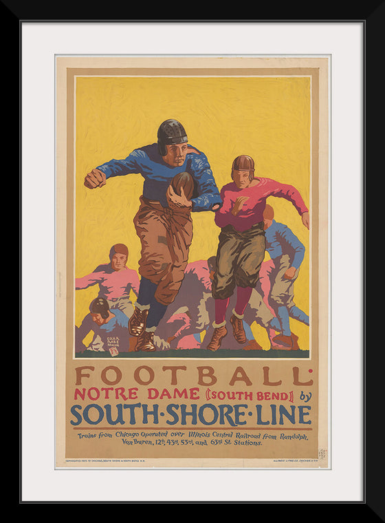 "Football Notre Dame (South Bend) by South Shore Line"