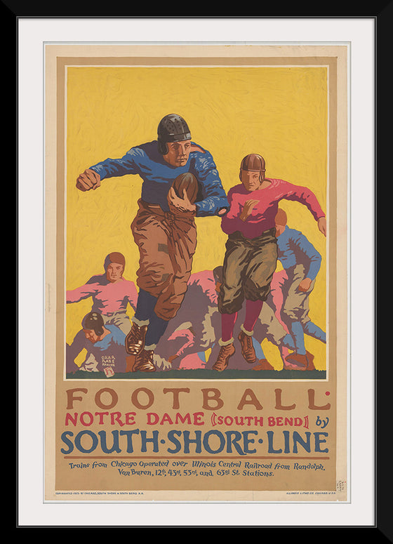 "Football Notre Dame (South Bend) by South Shore Line"
