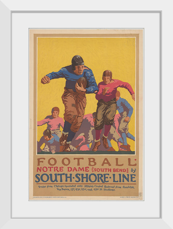 "Football Notre Dame (South Bend) by South Shore Line"