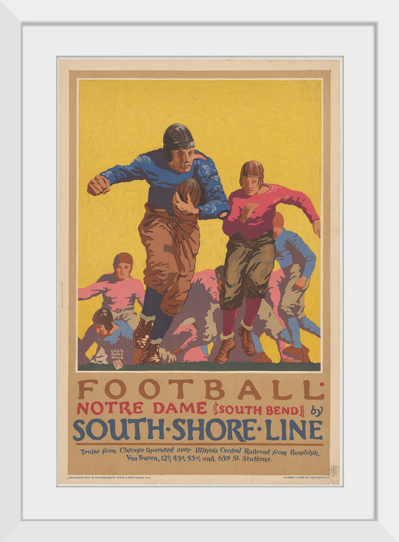 "Football Notre Dame (South Bend) by South Shore Line"