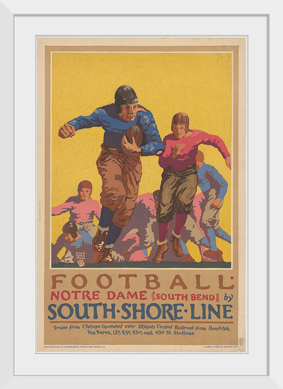 "Football Notre Dame (South Bend) by South Shore Line"