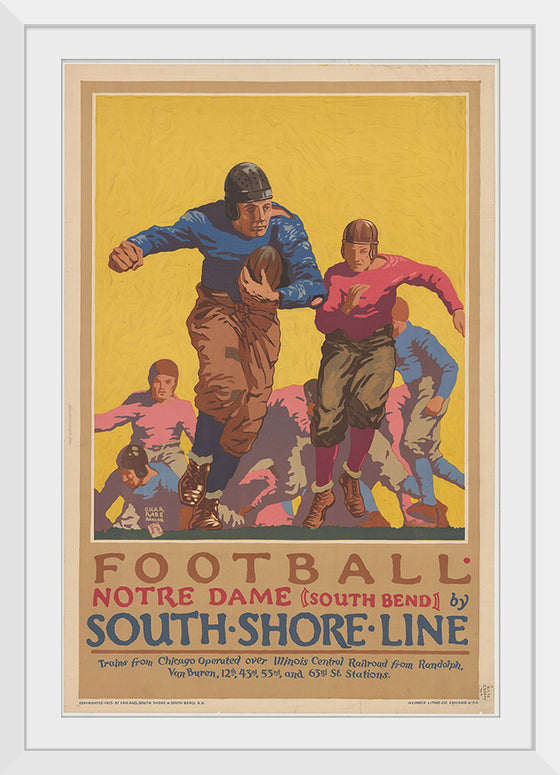 "Football Notre Dame (South Bend) by South Shore Line"