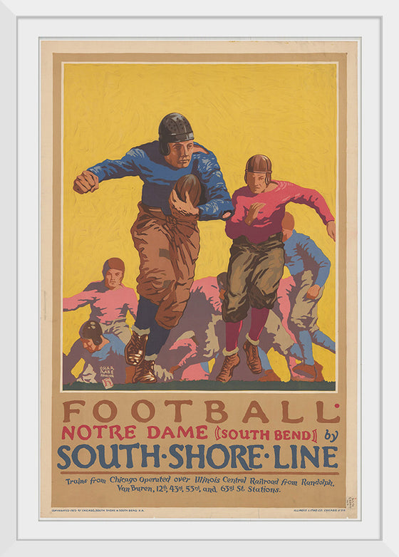 "Football Notre Dame (South Bend) by South Shore Line"