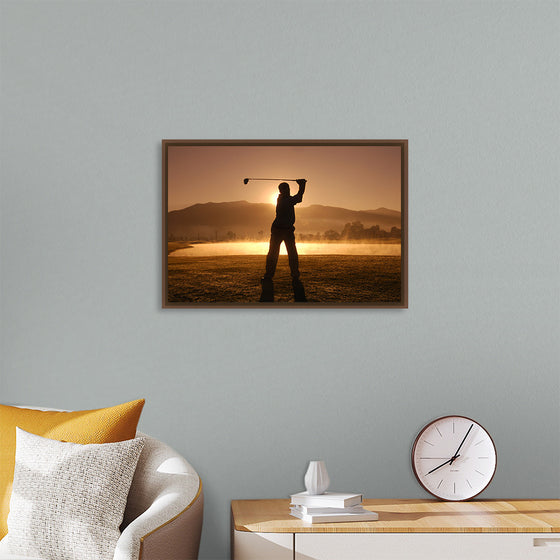 "Golf Swing at Sunset"