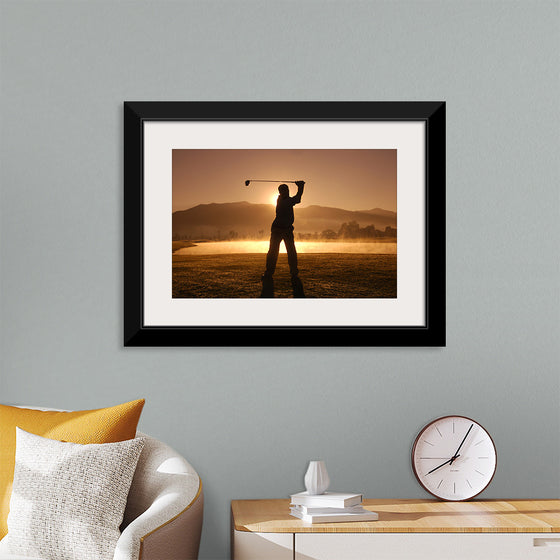 "Golf Swing at Sunset"