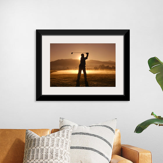 "Golf Swing at Sunset"