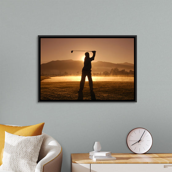 "Golf Swing at Sunset"