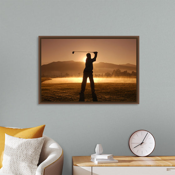 "Golf Swing at Sunset"