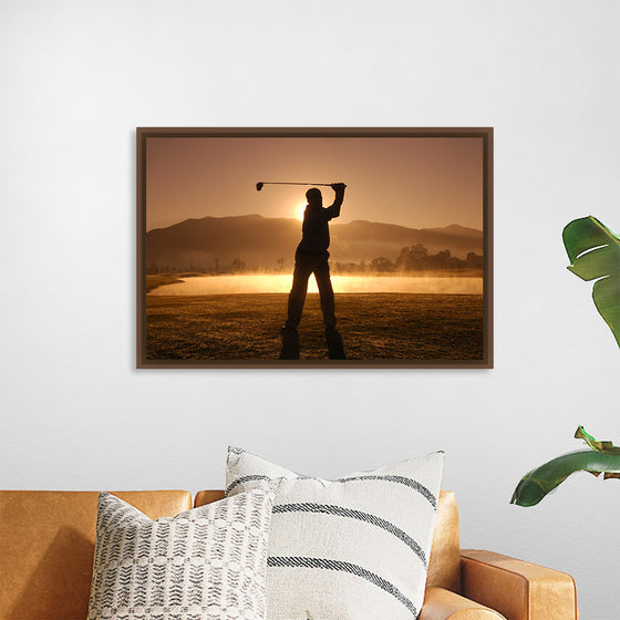 "Golf Swing at Sunset"