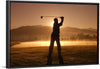 "Golf Swing at Sunset"