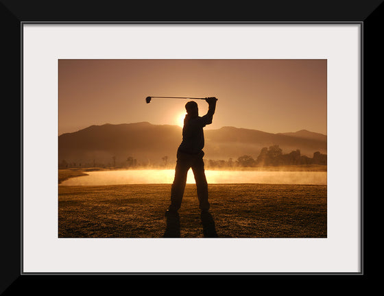 "Golf Swing at Sunset"