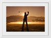 "Golf Swing at Sunset"