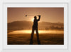 "Golf Swing at Sunset"