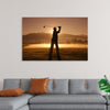 "Golf Swing at Sunset"