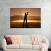 "Golf Swing at Sunset"